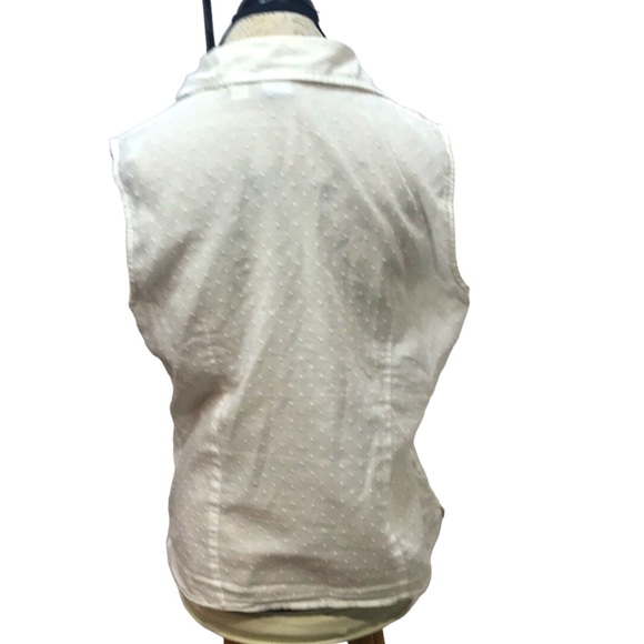 GAP White Sleeveless Button Down Top Size L - Picture 3 of 4